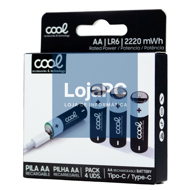 COOL AA LR6 Rechargeable Alkaline Batteries (Pack of 4)