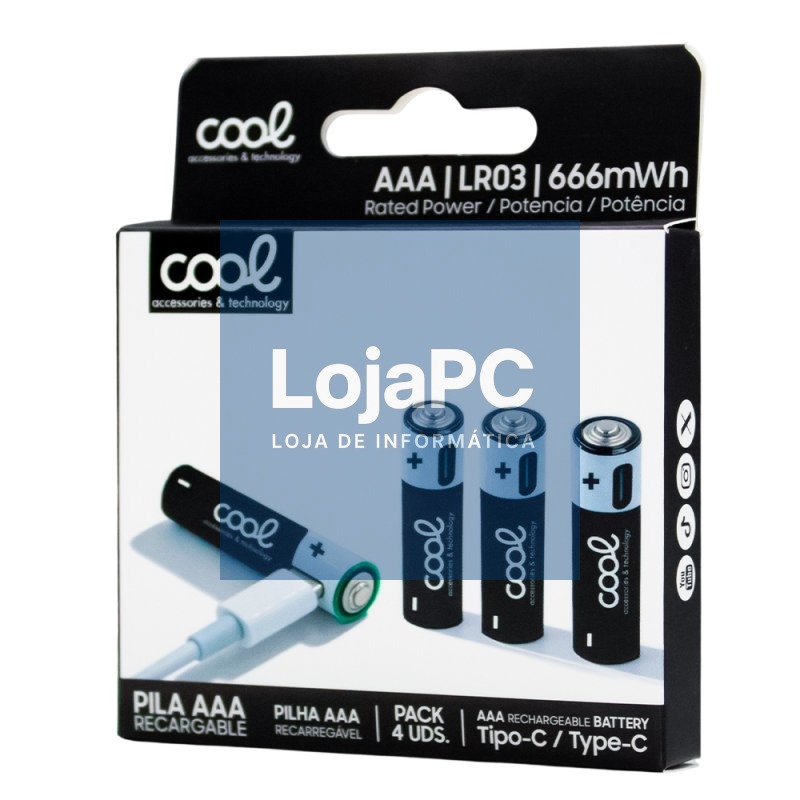 COOL AAA LR03 Rechargeable Alkaline Batteries (Pack of 4)