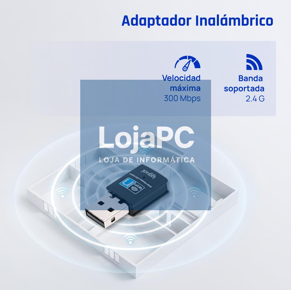 iggual Adaptador USB Wifi 300 Mbps mono 2.4GHz — imagem 3