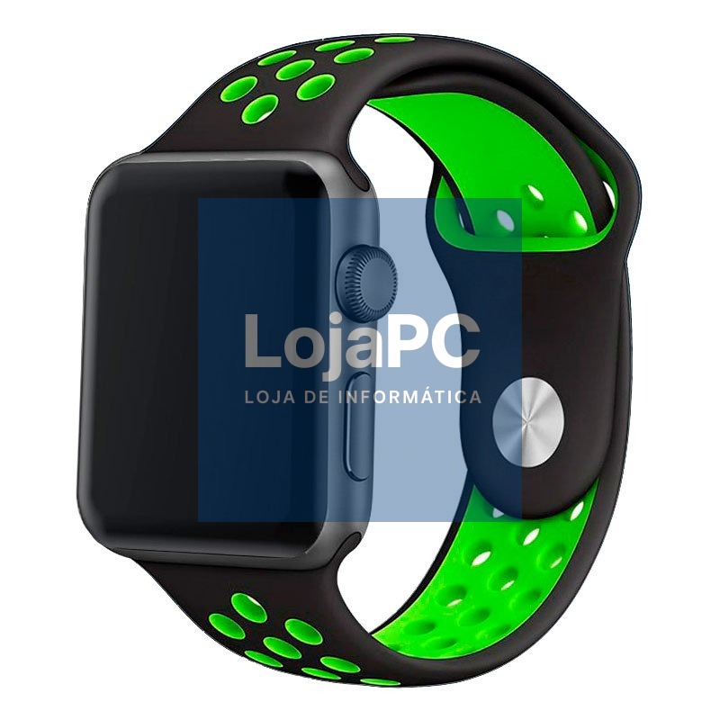 COOL Band for Apple Watch Series 1 / 2 / 3 / 4 / 5 / 6 / 7 / 8 / 9 / SE (38 / 40 / 41 mm) Sport Black