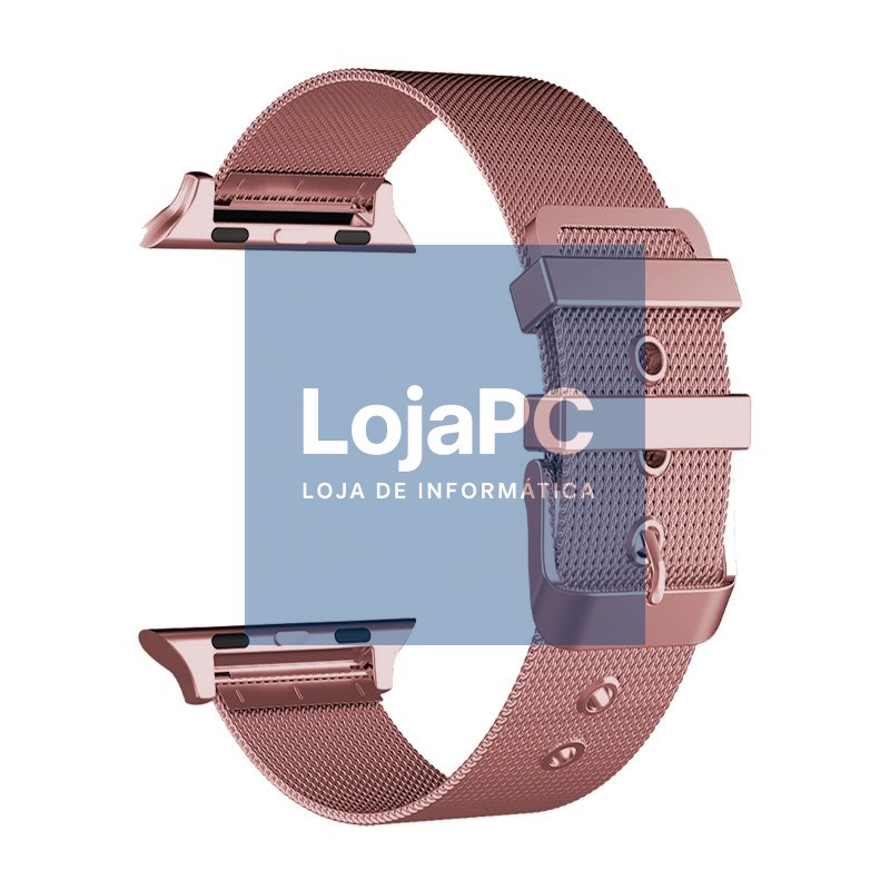 COOL Band for Apple Watch Series 1 / 2 / 3 / 4 / 5 / 6 / 7 / 8 / 9 / SE (42 / 44 / 45 mm) Metal Pink — imagem 2