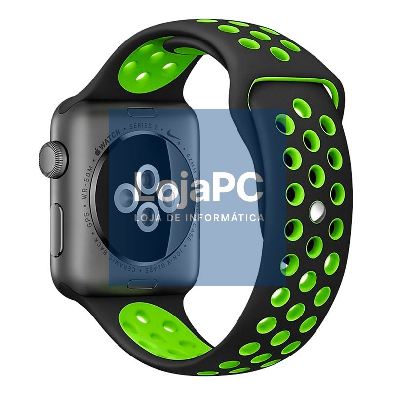 COOL Band for Apple Watch Series 1 / 2 / 3 / 4 / 5 / 6 / 7 / 8 / 9 / SE (42 / 44 / 45 mm) Sport Black — imagem 4