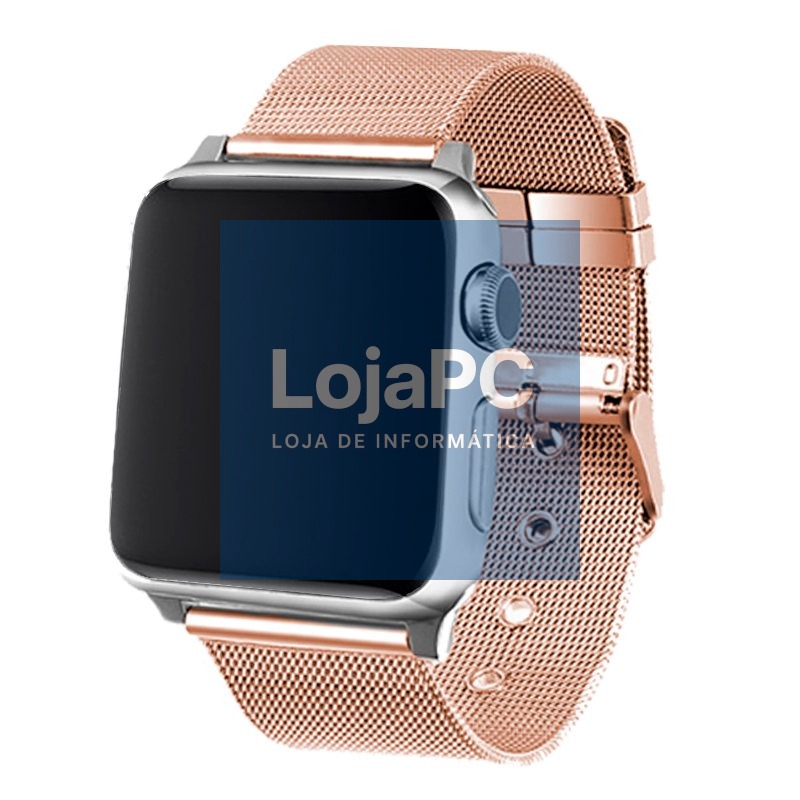 COOL Band for Apple Watch Series 1 / 2 / 3 / 4 / 5 / 6 / 7 / 8 / 9 / SE (42 / 44 / 45mm) Metal Rose Gold