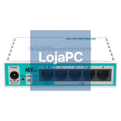 MikroTik RB750r2 hEX lite Router 5x10/100 L4 — imagem 2