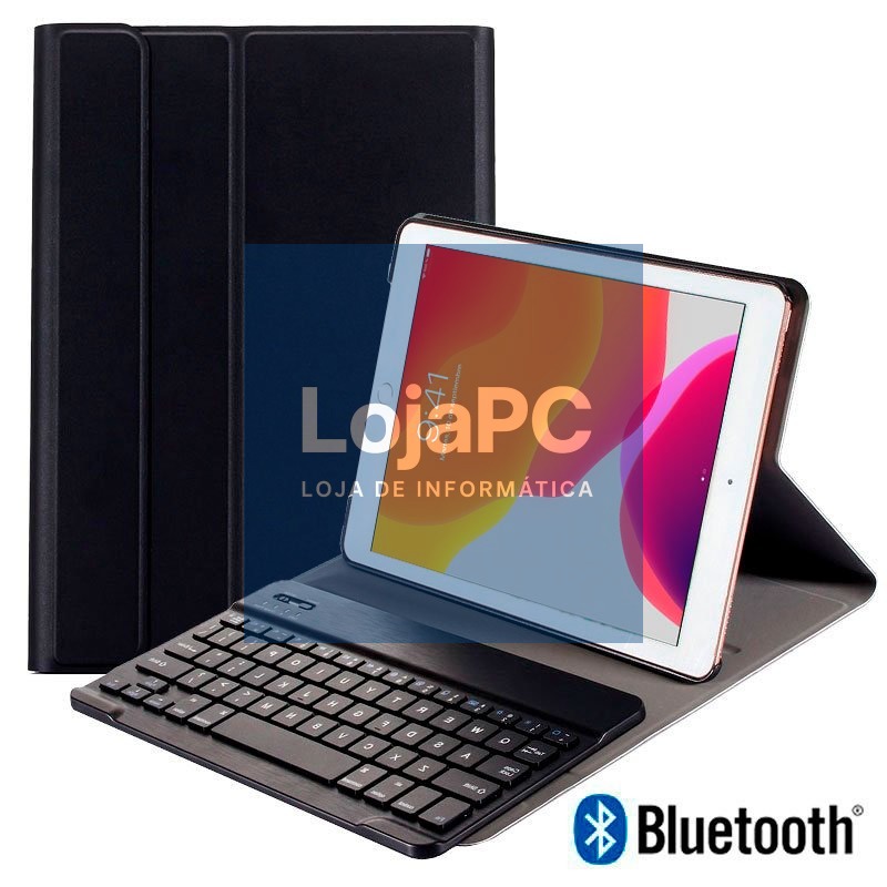 COOL Case for iPad (2019 / 2020 / 2021) 10.2 inch Leatherette Bluetooth Keyboard (Black)