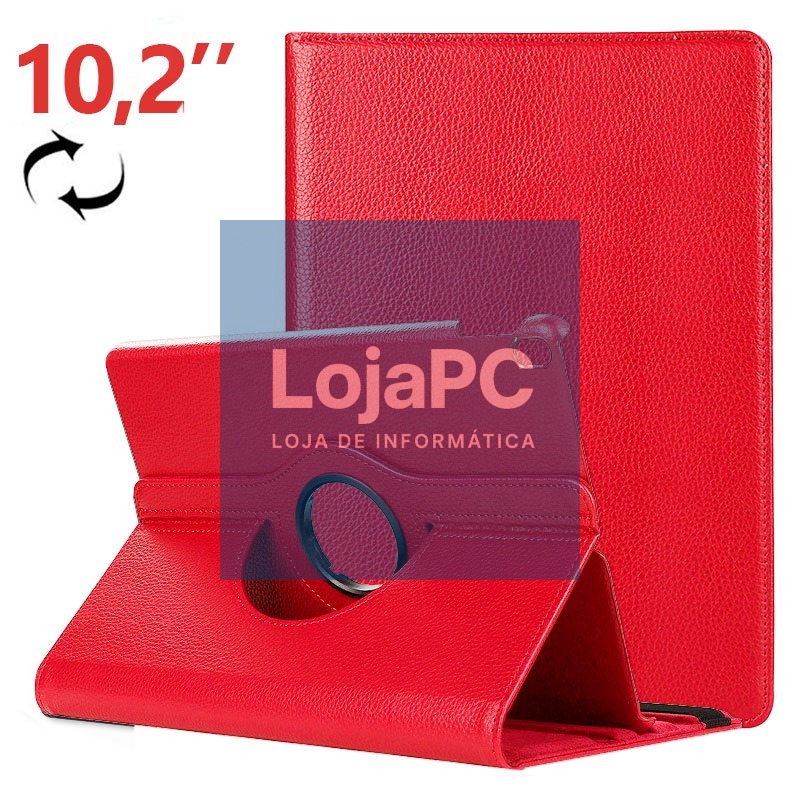 COOL Case for iPad (2019 / 2020 / 2021) 10.2 inch Rotating Leatherette Red