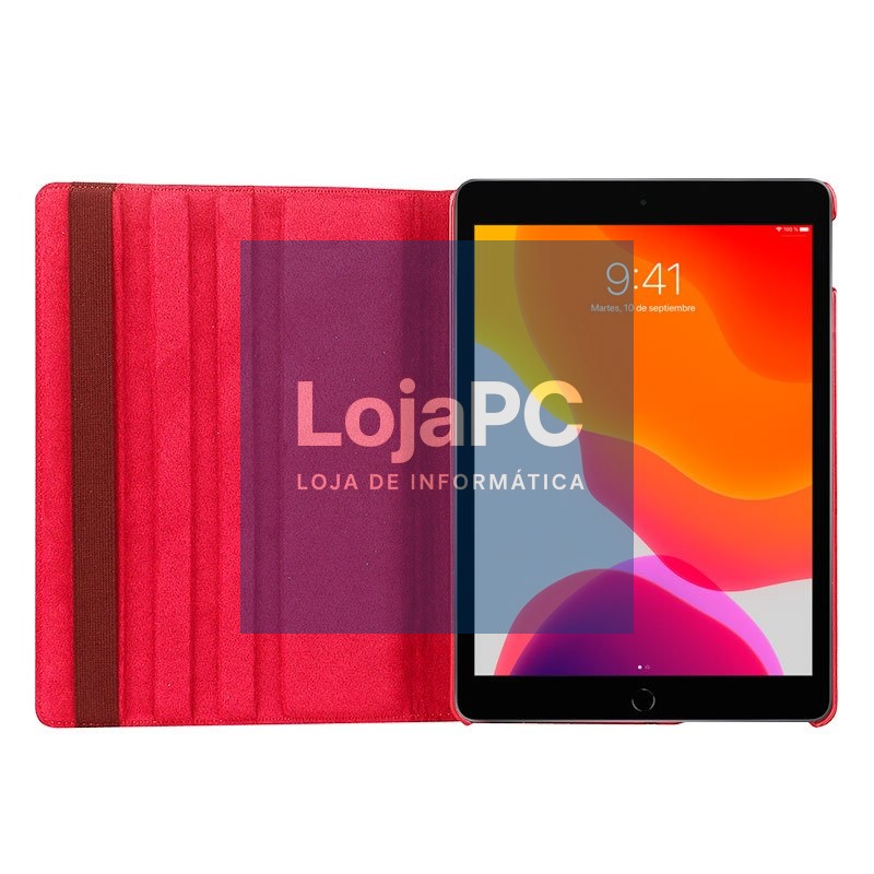 COOL Case for iPad (2019 / 2020 / 2021) 10.2 inch Rotating Leatherette Red — imagem 3
