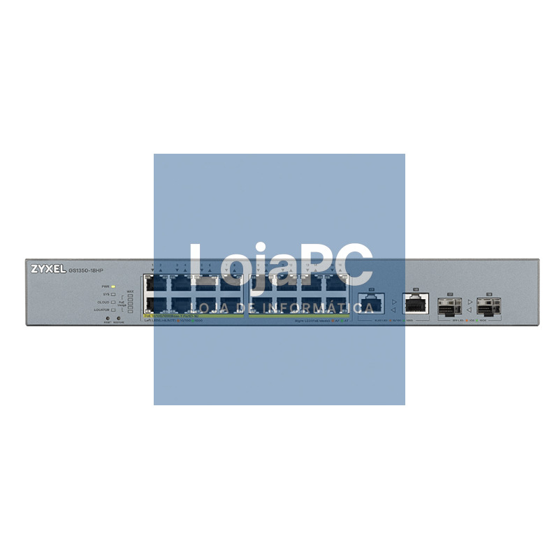 ZyXEL GS1350-18HP Switch 16xGB PoE 2xSFP 250W — imagem 2