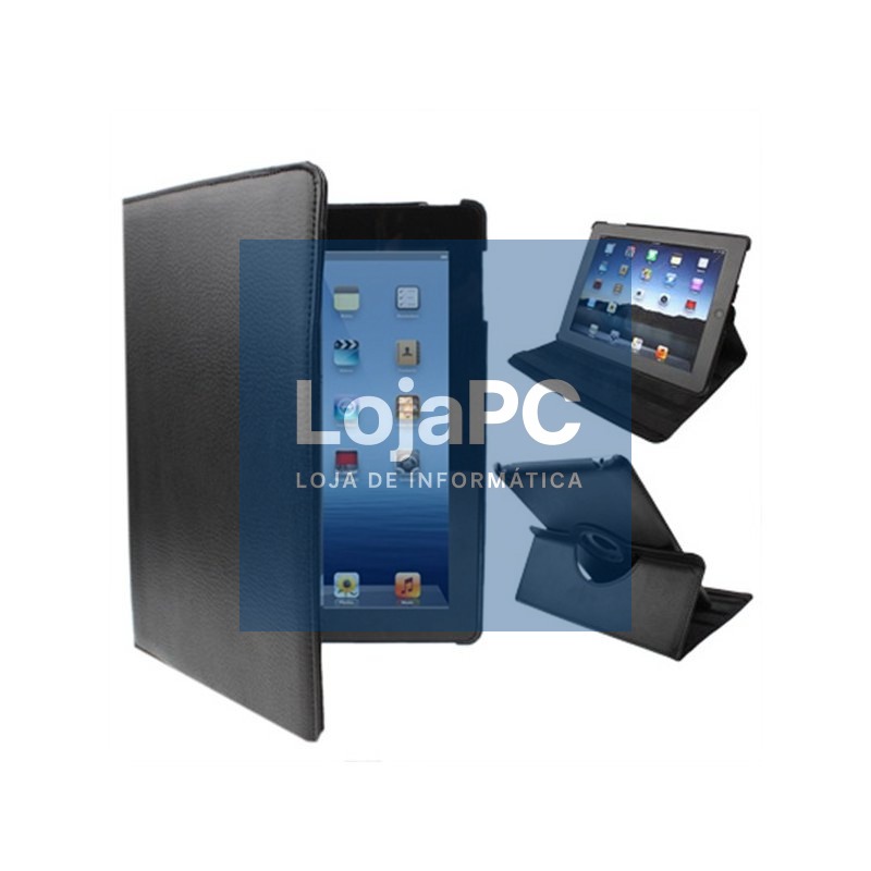 COOL Case for iPad 2 / iPad 3 / 4 Black Leatherette Swivel (Support)