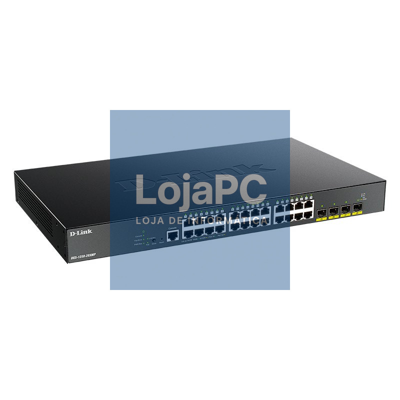 D-Link DGS-1250-28XMP/E Switch 24xGb PoE 4x10Gb — imagem 2