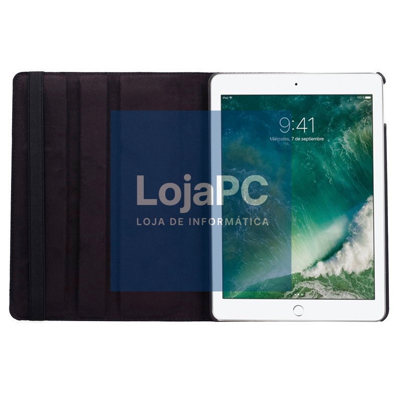 COOL Case for iPad Air / Air 2 / Pro 9.7 / iPad 2017 / iPad 2018 9.7 inch Rotating Leatherette Black — imagem 4