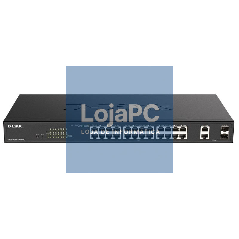 D-Link DGS-1100-26MPV2/E Switch 24xPoE+ 2xSFP Comb