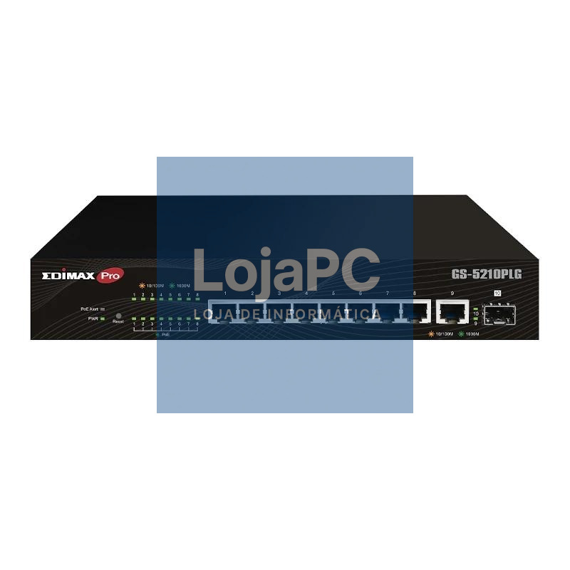 Edimax GS-5210PLG Switch 10xGbE LR PoE+ (1xSFP)