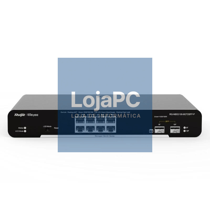 Reyee Switch L2 8xGb PoE+ 2xSFP Slots Rack