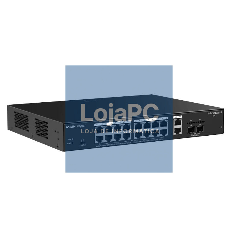 Reyee ES220GS-LP Switch 18xGbE (16 PoE) 130W 2xSFP — imagem 2