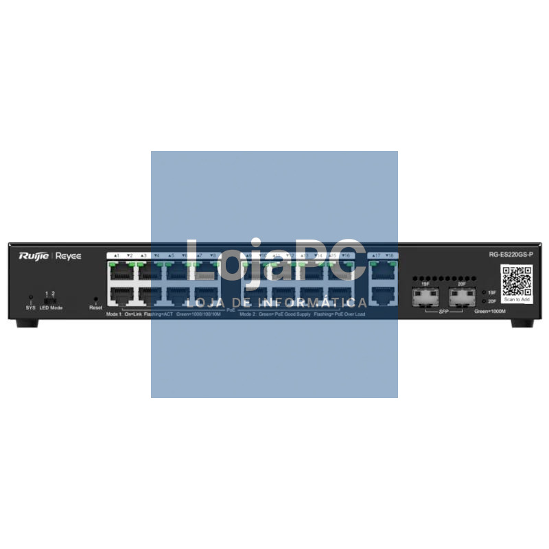 Reyee 20-Port Gigabit Smart POE Switch, 16 PoE/POE