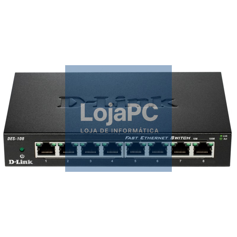 D-Link DES-108 Switch 8x10/100Mbps Metal