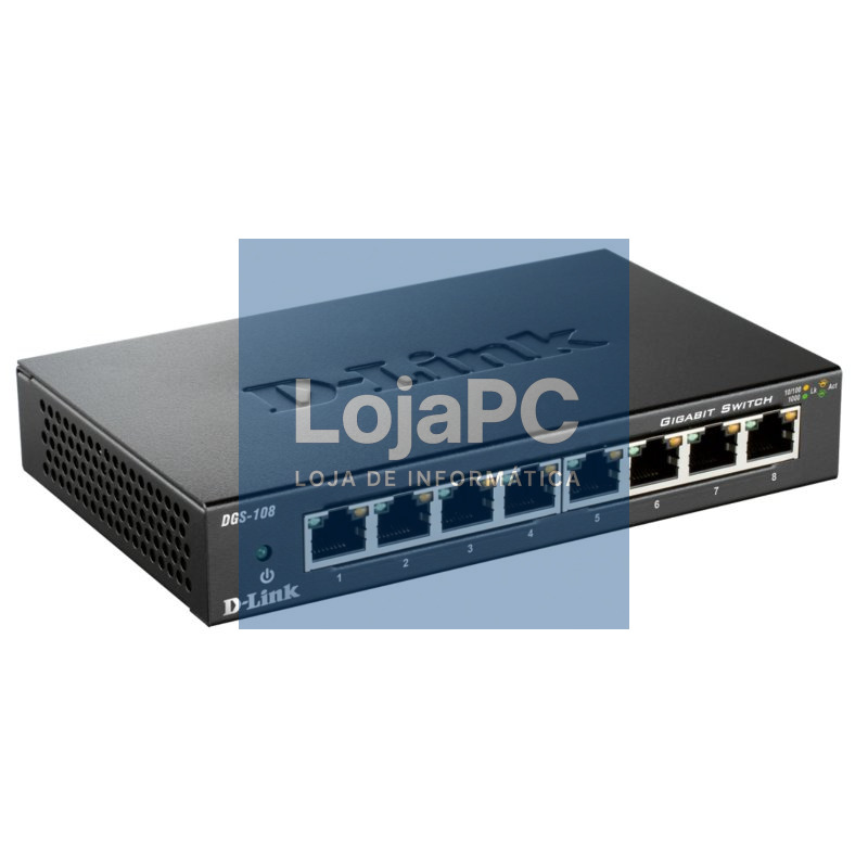 D-Link DGS-108 Switch 8xGB Metal — imagem 3