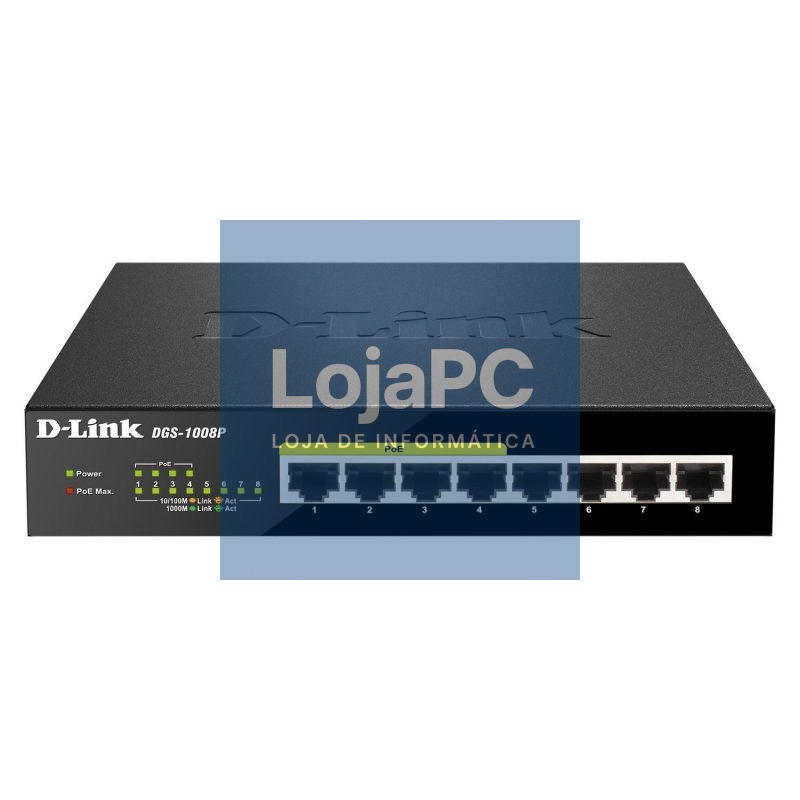 D-Link DGS-1008P Switch 8xGB 4xPoE — imagem 5