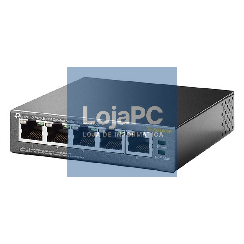 TP-LINK TL-SG1005P Switch 5xGB 4xPoE — imagem 3
