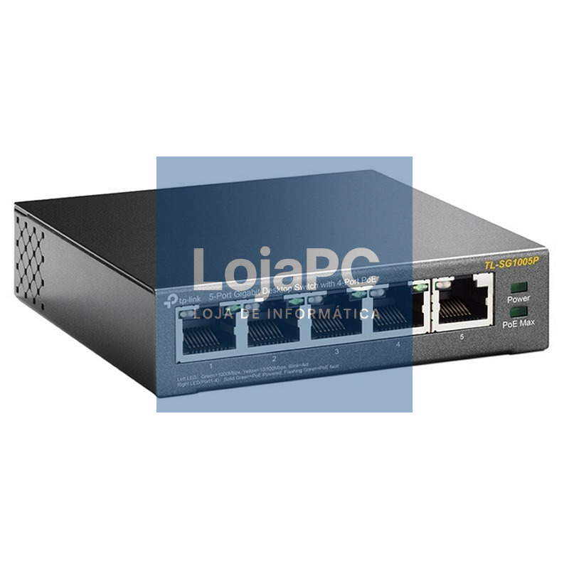 TP-LINK TL-SG1005P Switch 5xGB 4xPoE — imagem 5