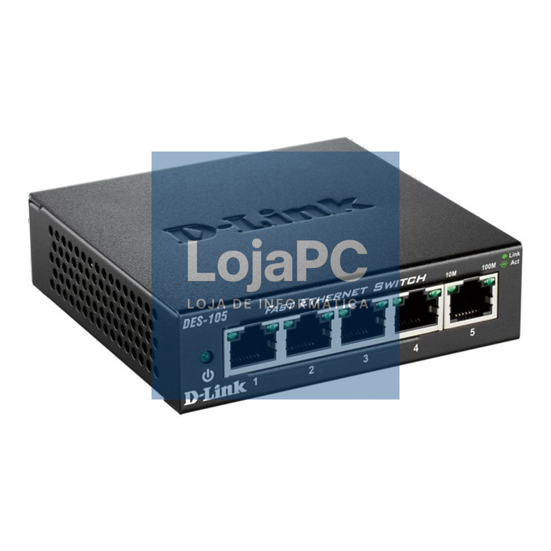 D-Link DES-105 Switch 5x10/100Mbps Metal — imagem 5
