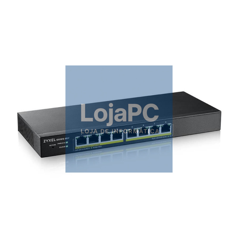 ZyXEL GS1915-8EP Smart Switch 8xGbE PoE 60W Nebula — imagem 3
