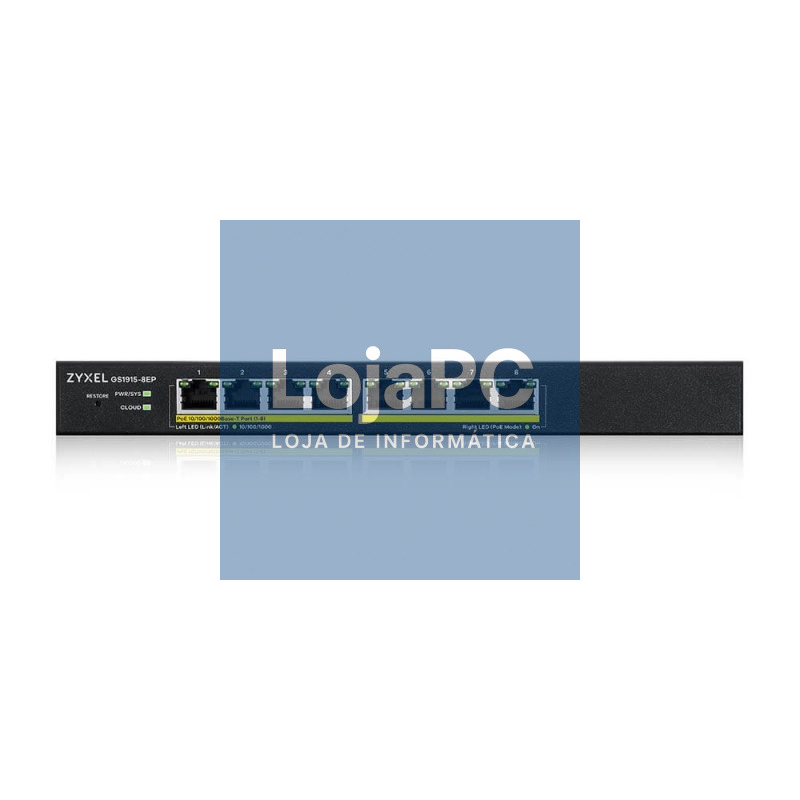 ZyXEL GS1915-8EP Smart Switch 8xGbE PoE 60W Nebula — imagem 2