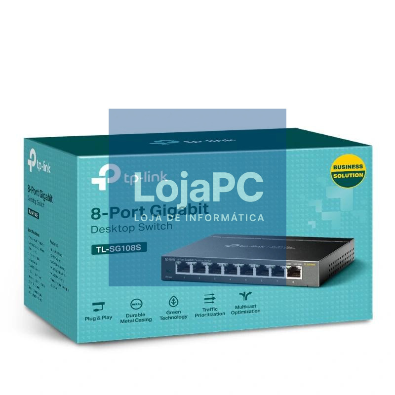TP-Link TL-SG108S Switch 8xGB RJ45 Metal — imagem 3