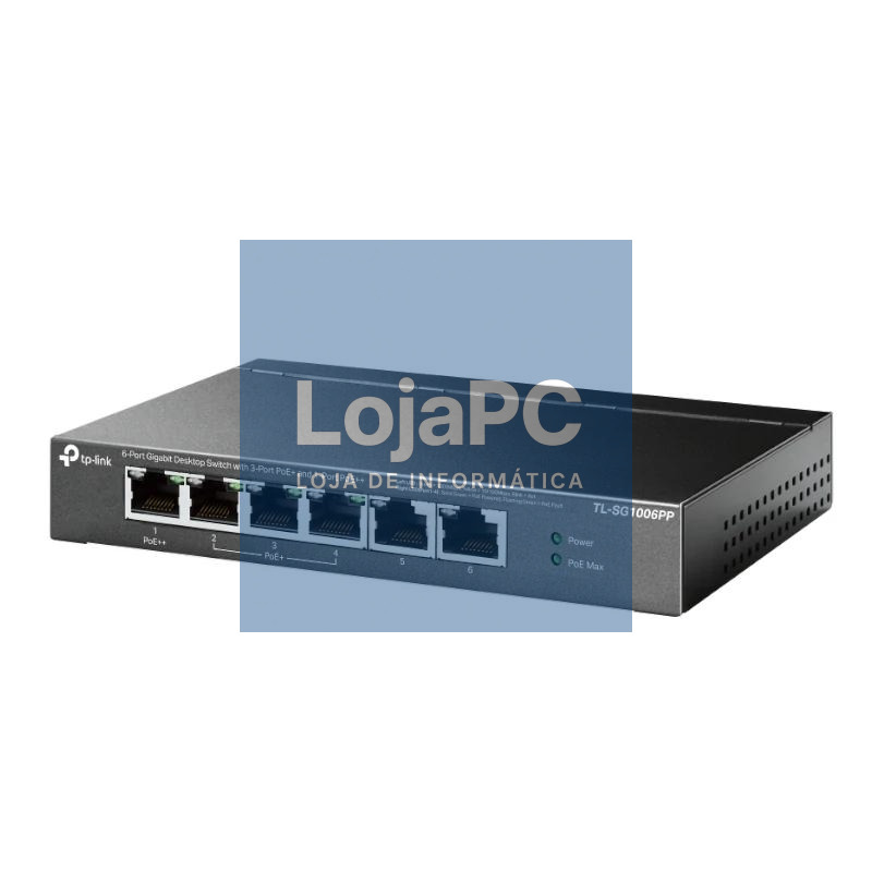 TP-Link TL-SG1006PP Switch 6xGB (3xPoE+ 1xPoE++) — imagem 3