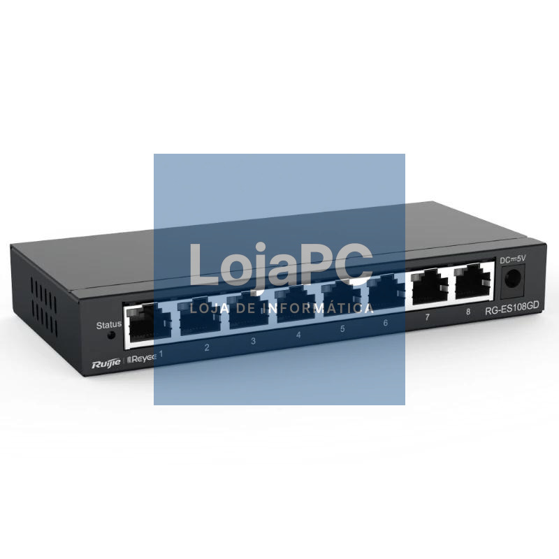 Reyee Unmanaged Switch 8xGb RJ45 Steel Case — imagem 3
