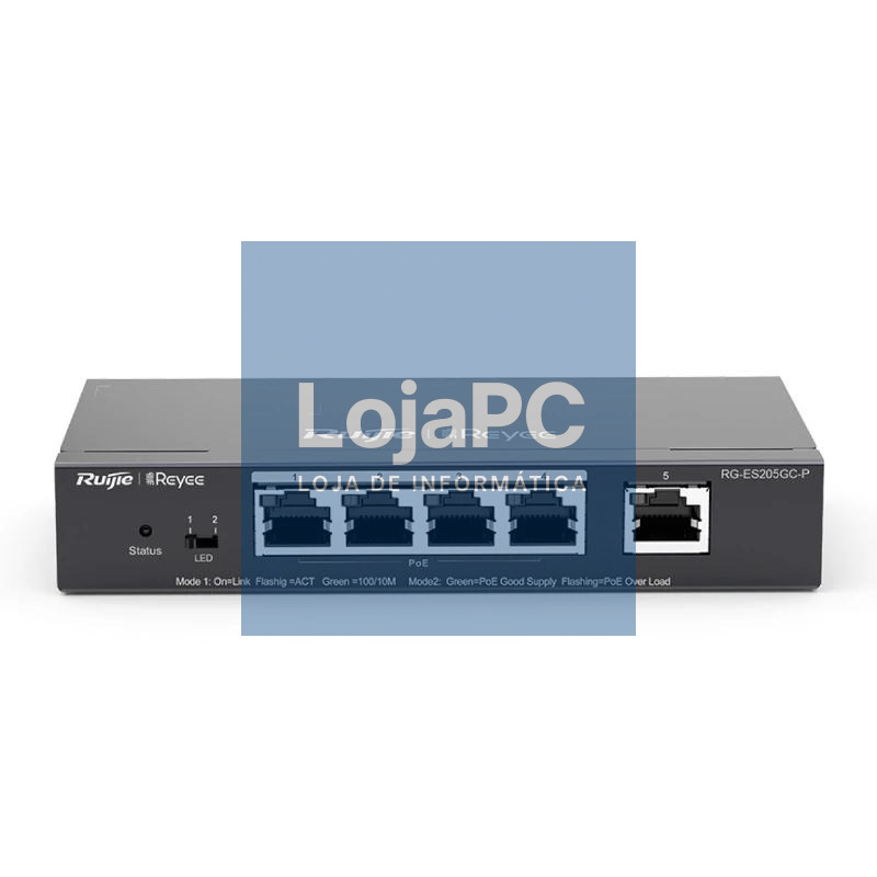 Reyee Switch 5xGb RJ45 (4 PoE/POE+) 54W Steel