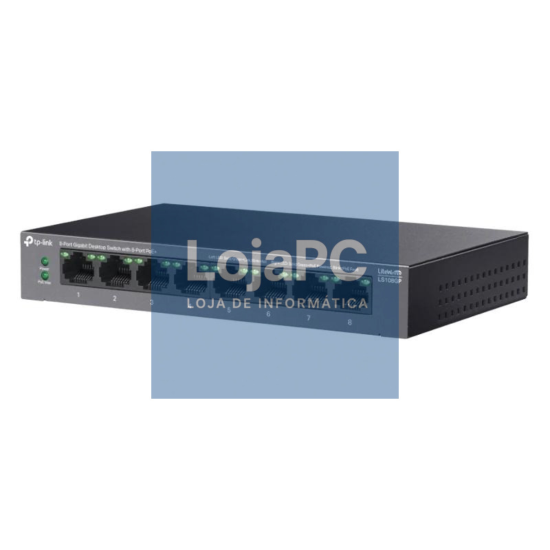 TP-Link LS108GP Switch 8xGb PoE+ 62W Desktop — imagem 5
