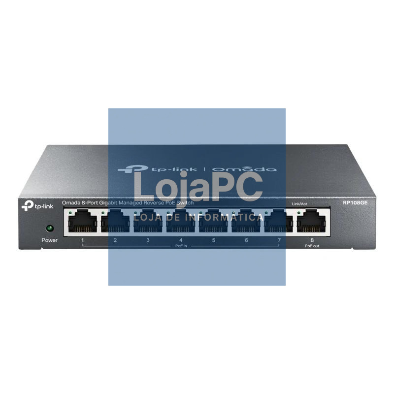TP-Link RP108GE Switch 7xGb PoE In 1xGb PoE Out — imagem 2
