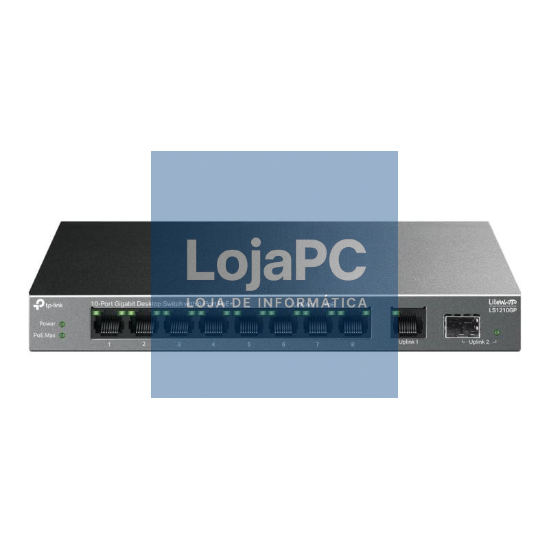 TP-Link LS1210GP Switch 8xG PoE+ 1xGb 1xSFP 61W