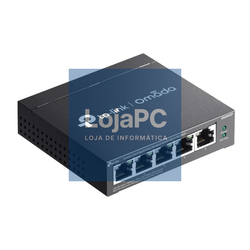 TP-Link ES205GP Switch 4xGb PoE+ 1xGb 65W Desktop — imagem 3