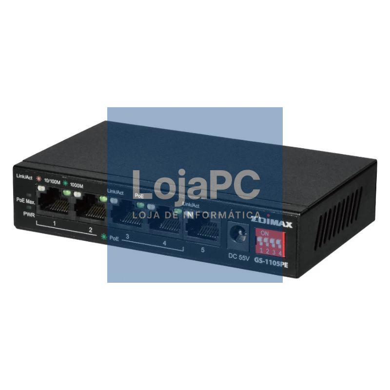 Edimax GS-1105PE Swithc 5xGbE (4PoE+) LR — imagem 3
