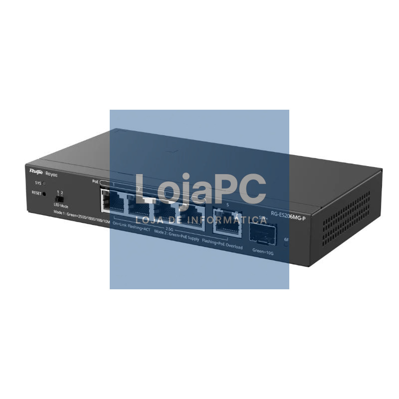 Reyee ES206MG-P Switch 4xmGb PoE 1xSFP+ 70W — imagem 2