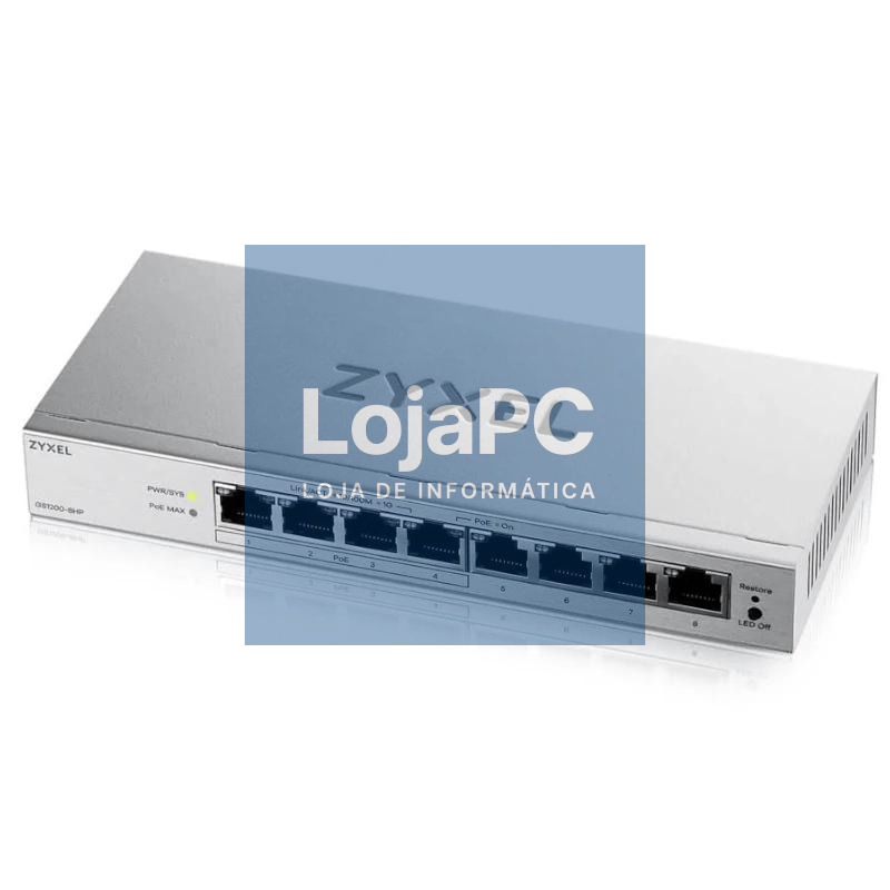 ZyXEL GS1200-8HPv3 Switch 8xGb (4xPoE+) 68W