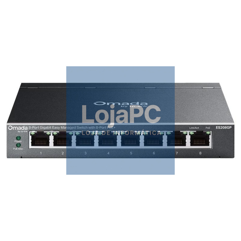 TP-Link ES208GP Switch 8xGbE PoE+ Acero Desktop