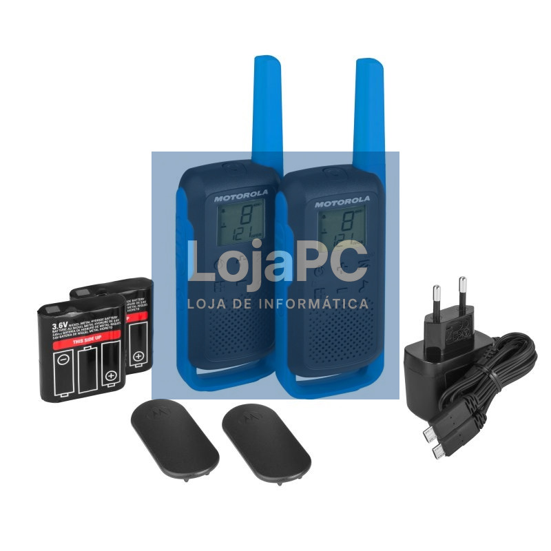 MOTOROLA T62 Walkie Talkie 8Km 16CH Azul Duo