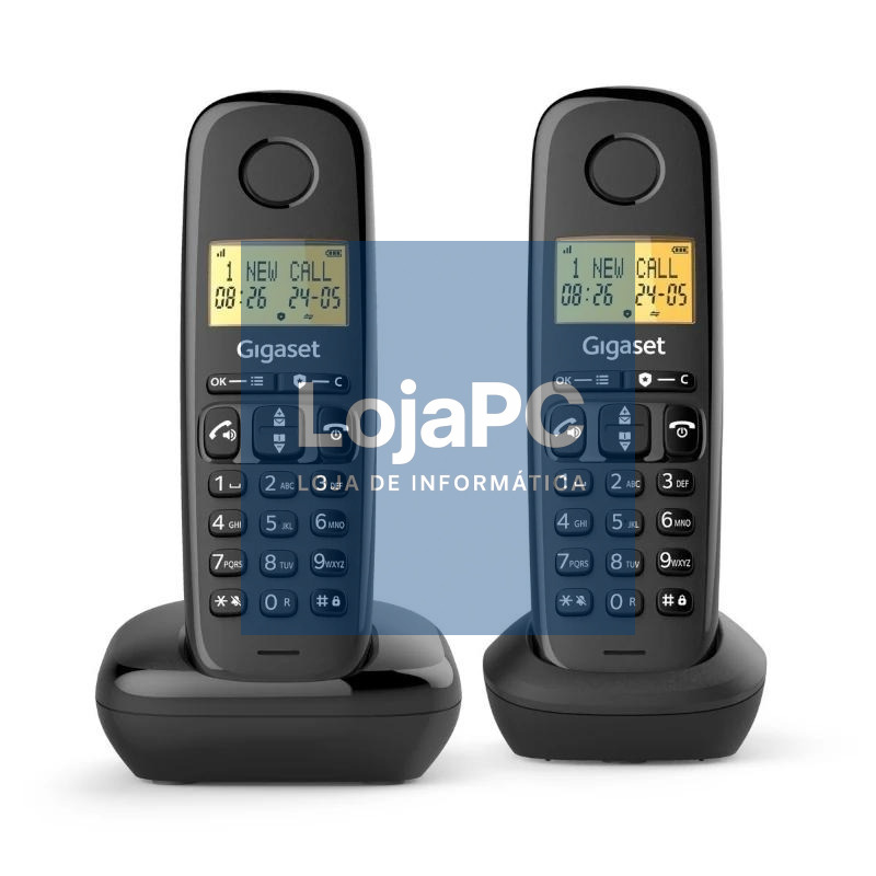Gigaset Basic 100 Inalámbrico DECT Negro Duo