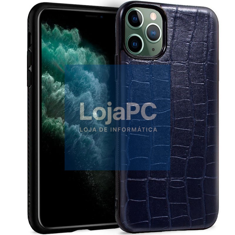COOL Case for iPhone 11 Pro Max Leather Crocodile Navy