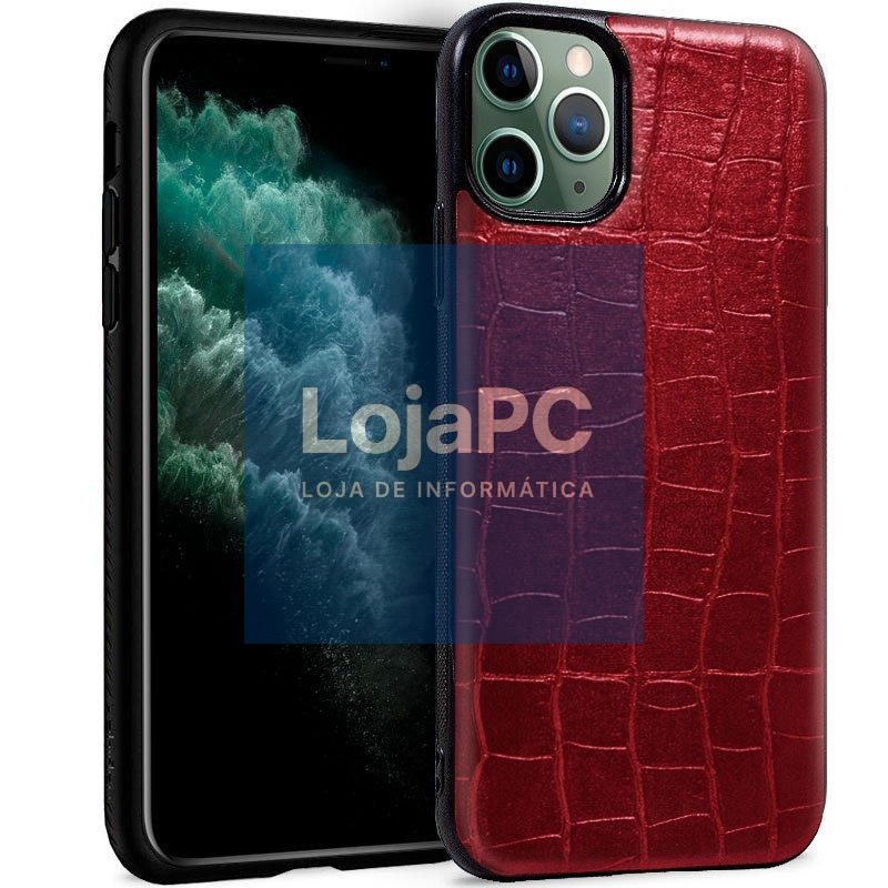 COOL Case for iPhone 11 Pro Max Leather Crocodile Red