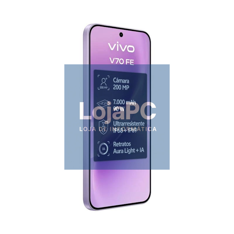 VIVO V70 FE 8Gb 256Gb Bundle Ch90w+ Buds3 Purple — imagem 3