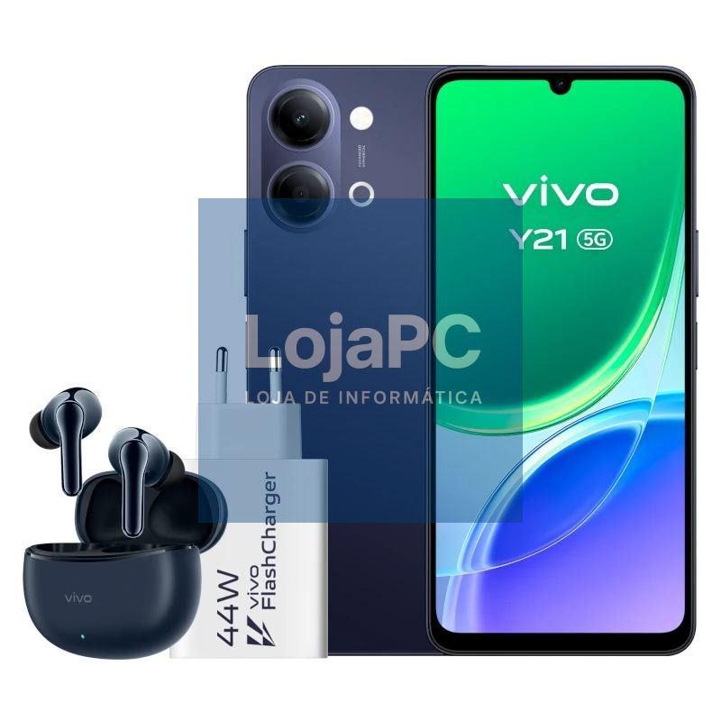 VIVO Y21 5G 4Gb(+4) 256Gb Black Cargador + Auric.