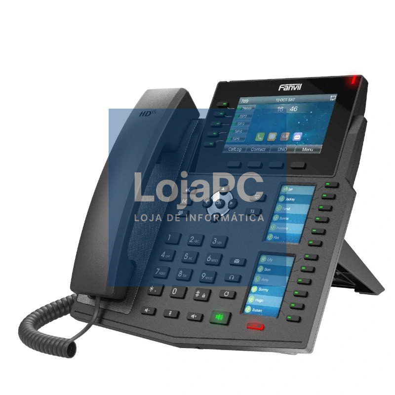 Fanvil X6U, 20 líneas SIP, 2 pantallas laterales — imagem 3