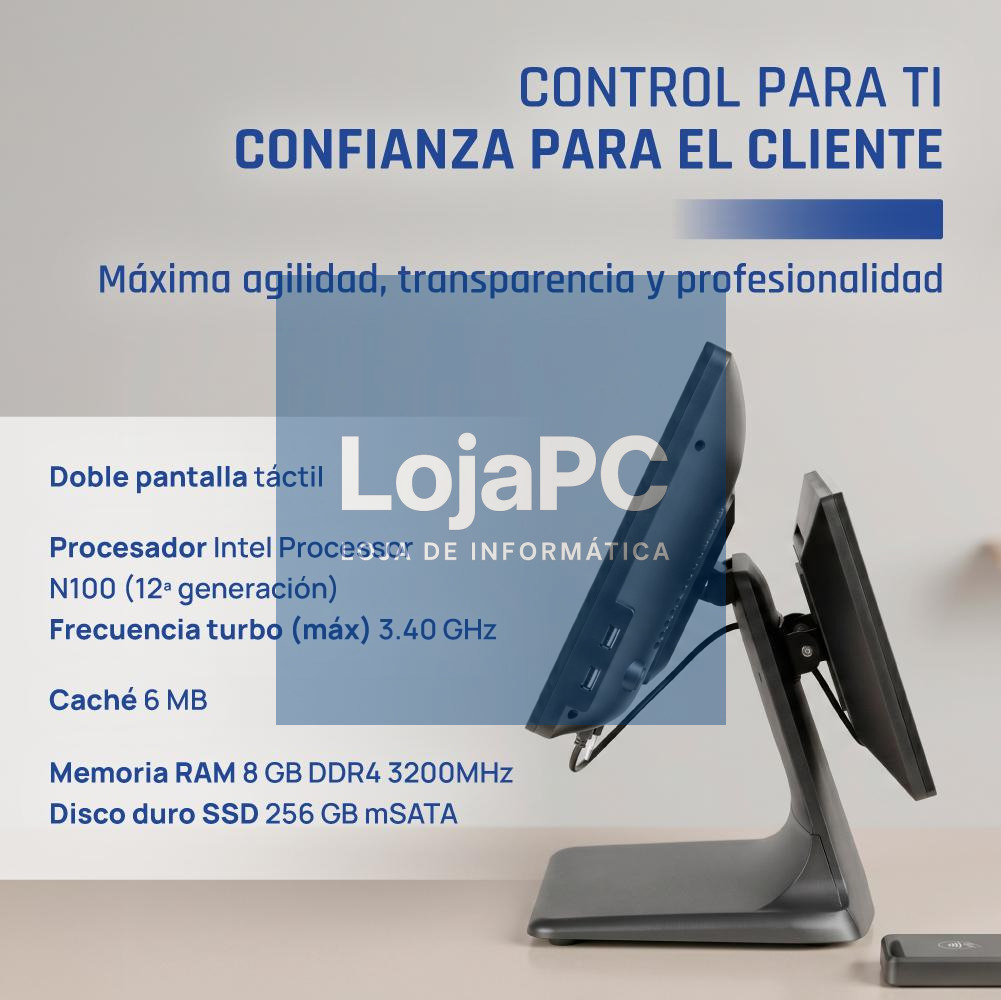 iggual TPV dual 15,6" 11,6" 16:9 N100 8+256GB W11 — imagem 3