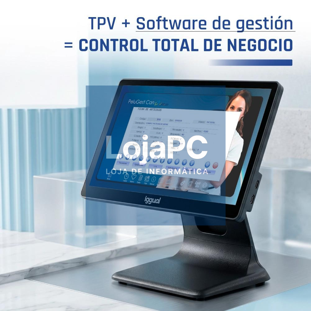 iggual TPV 15,6" N100 8+256GB W11Pro + Software — imagem 2