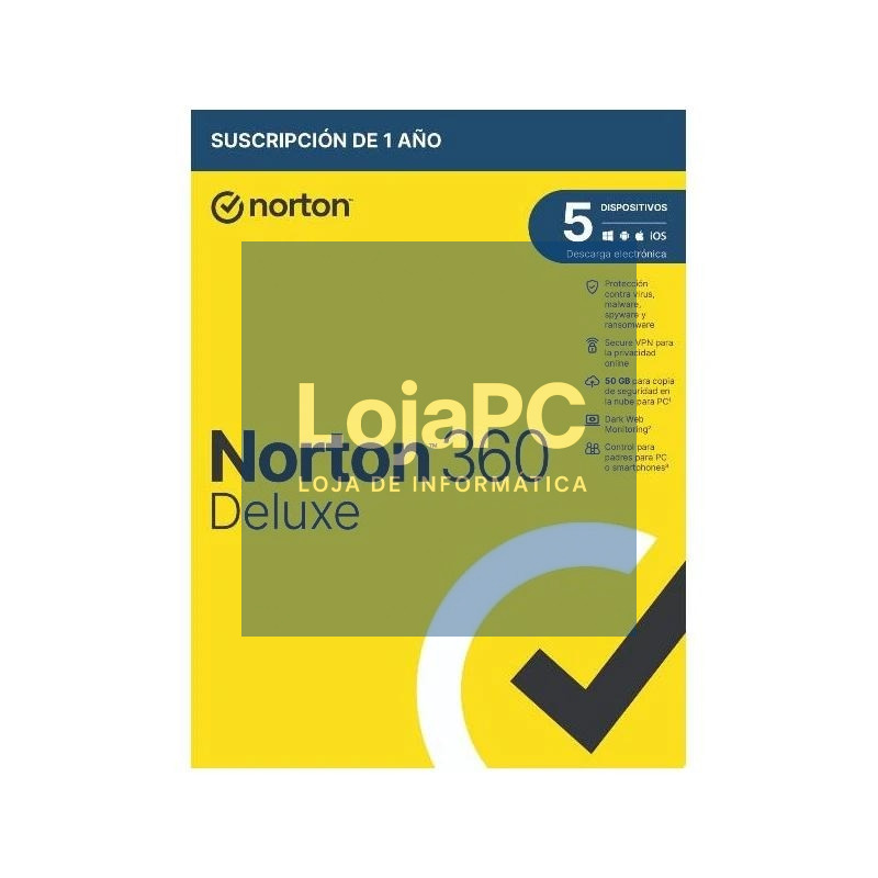 NORTON 360 DELUXE 50GB ES 1L/1A ESD